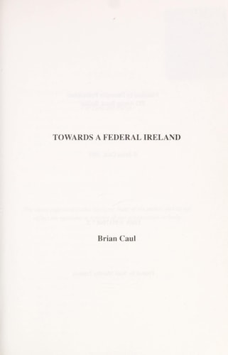 Towards a federal Ireland