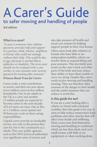 A Carer's Guide To Safer Moving and Handling of People