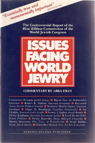 Issues Facing World Jewry A Report of the International Economic and Social Commission of the World Jewish Congress