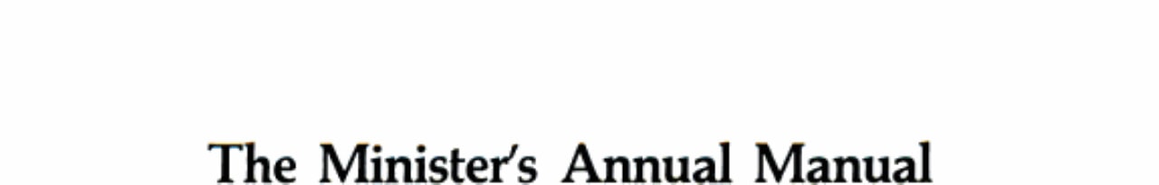 The Minister's Annual Manual, 1991-1992 For Preaching and Worship Planning