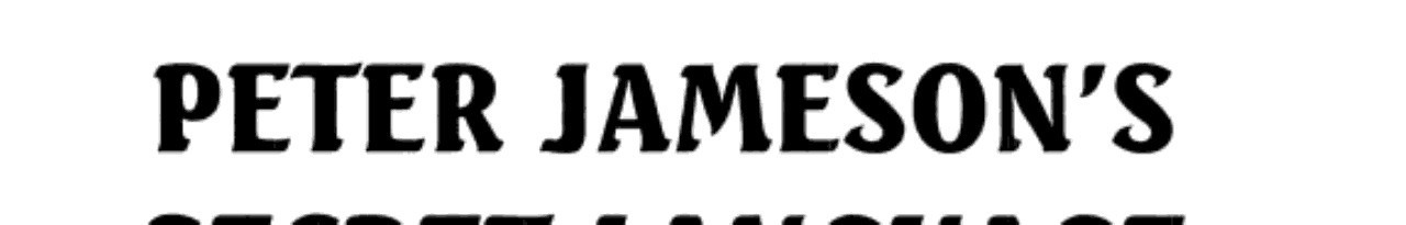 Peter Jameson's Secret Language