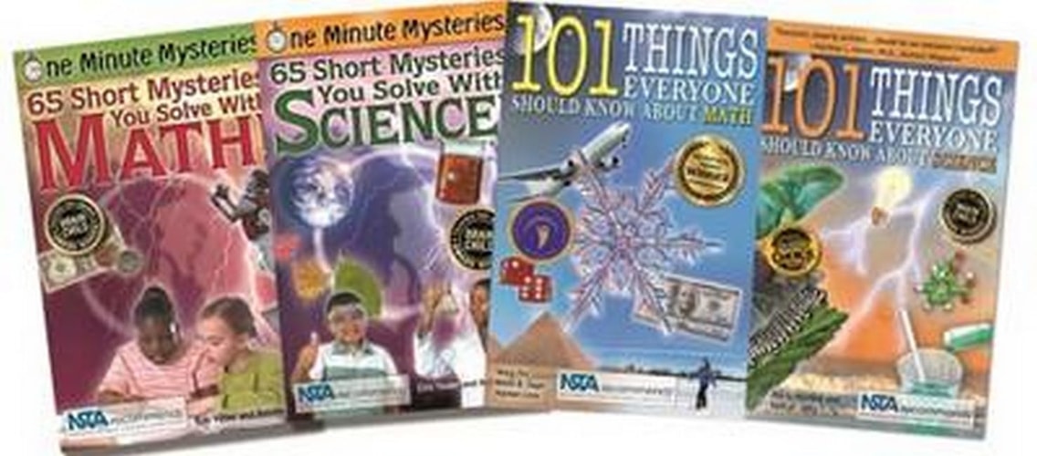 Smart Kid Book Set 101 Things Everyone Should Know about Science/ Math and 65 One Minute Mysteries You Solve with Science/ Math