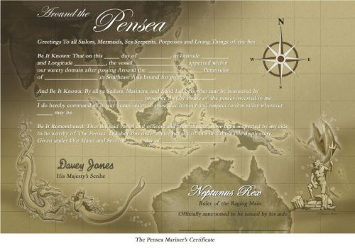 The Pensea Mariner's Certificate