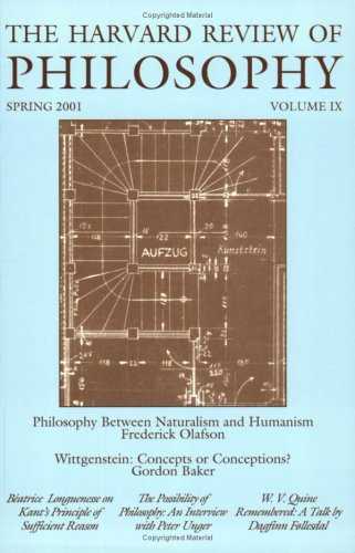 Harvard Review of Philosophy Spring 2001