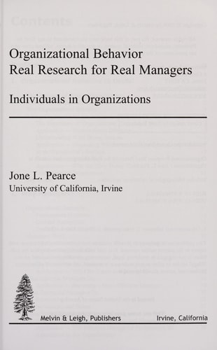 Organizational Behavior