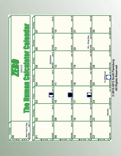 The Human Calculator Calendar 2013