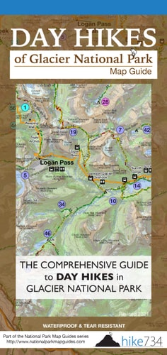 Day Hikes of Glacier National Park Map Guide