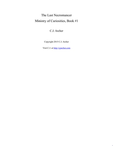 The Last Necromancer