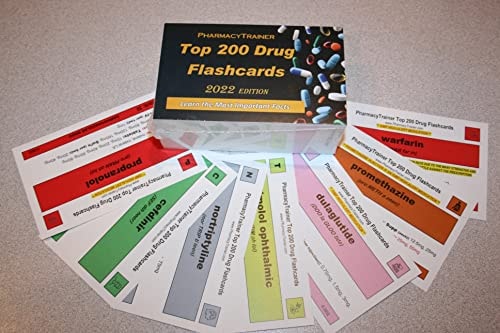 PharmacyTrainer Top 200 Drug Flashcards 2022 Edition