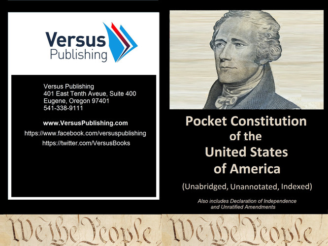 Pocket Constitution of the United States of America Unabridged, Unannotated