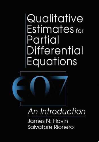 Qualitative Estimates For Partial Differential Equations An Introduction