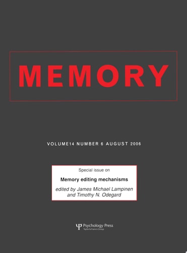 Memory Editing Mechanisms A Special Issue of Memory