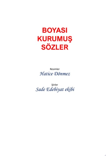 BOYASI KURUMUŞ SÖZLER
