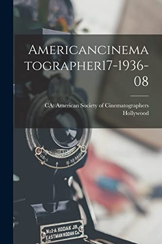 American Cinematographer, August 1936