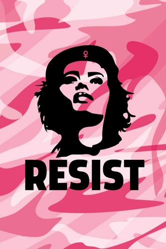 Resist Feminist Agenda Notebook Or Journal, 150 Page Lined Blank Journal Notebook for Journaling, Notes, Ideas, and Thoughts