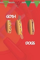 Goth Dogs Blank Lined Notebook ( Hot Dog ) (Red And Orange)