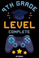 9th Grade Level Complete Gaming Journal Notebook: Video Games Esports PC & Console Retro Vintage Design for Gamer Birthday Gift