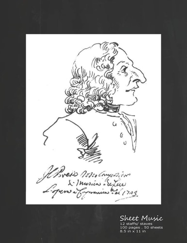Sheet Music Standard Blank Manuscript for Western Music, Vocal Or Piano Scores -Vivaldi