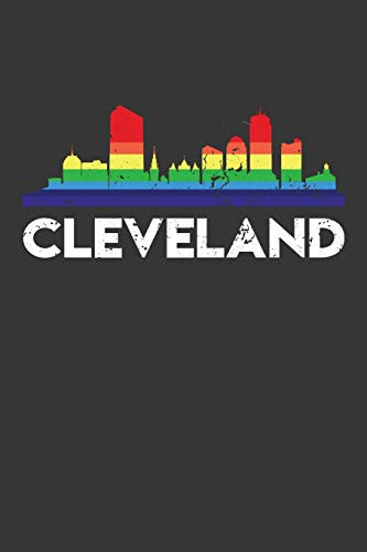 Cleveland: 100 page 6 x 9 Travel journal Vacation American skylines, LGBT Flag Rainbow City Pride to jot down your information, flights, budget and notes