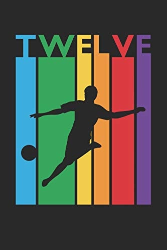 Soccer Notebook for 12 Year Old Boys and Girls - Colorful Soccer Journal - 12th Birthday Gift for Soccer Player Diary Medium College-Ruled Journey Diary, 110 Page, Lined, 6x9