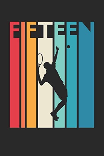 Tennis Notebook for 15 Year Old Boys and Girls - Vintage Tennis Journal - 15th Birthday Gift for Tennis Player Diary Medium College-Ruled Journey Diary, 110 Page, Lined, 6x9