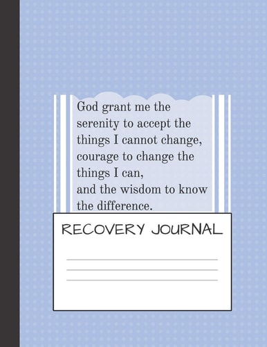Recovery Journal Serenity Prayer Drug Addiction Recovery Draw and Write Notebook Alternating Journal Paper and Sketch Paper
