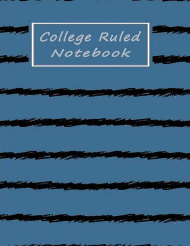 College Ruled Notebook Lined Journal to Write in | One Subject - Inky Blue