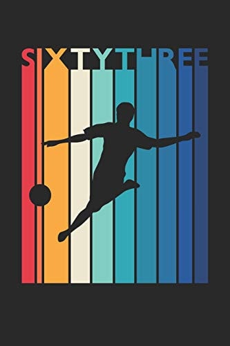 Soccer Notebook for 63 Year Old Women and Men - Vintage Soccer Journal - 63rd Birthday Gift for Soccer Player Diary Medium College-Ruled Journey Diary, 110 Page, Lined, 6x9