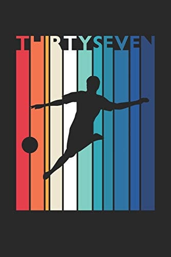 Soccer Notebook for 37 Year Old Women and Men - Vintage Soccer Journal - 37th Birthday Gift for Soccer Player Diary Medium College-Ruled Journey Diary, 110 Page, Lined, 6x9