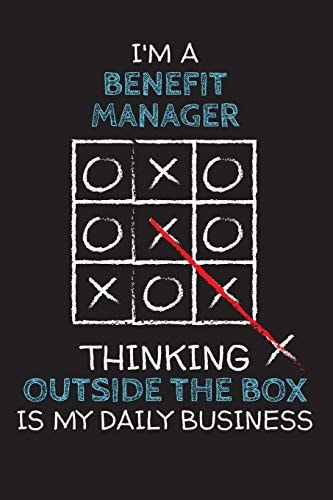 I'm a BENEFIT MANAGER Thinking Outside the Box - Blank Dotted Job Customized Notebook. Funny Profession Accessories. Office Supplies, Work Colleague Leaving Gift, Co-Worker, Boss, Anniversary, Retirement, Birthday & Christmas Gift