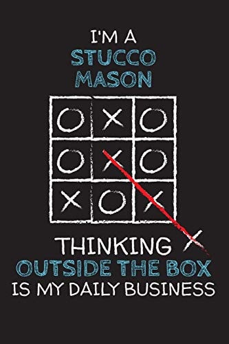 I'm a STUCCO MASON Thinking Outside the Box - Blank Dotted Job Customized Notebook. Funny Profession Accessories. Office Supplies, Work Colleague Leaving Gift, Co-Worker, Boss, Anniversary, Retirement, Birthday & Christmas Gift