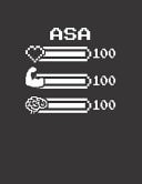 Asa Pixel Retro Game 8 Bit Design Blank Composition Notebook College Ruled, Name Personalized for Boys & Men. Gaming Desk Stuff for Gamer Boys. Funny College & School Supplies. Back to School Gift. Birthday & Christmas Gift for Men