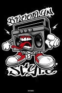 Brooklyn Style Notebook Graffiti Boombox Journal Graffiti Art Spray Can Composition Book Dotgrid Sketchbook Birthday Gift