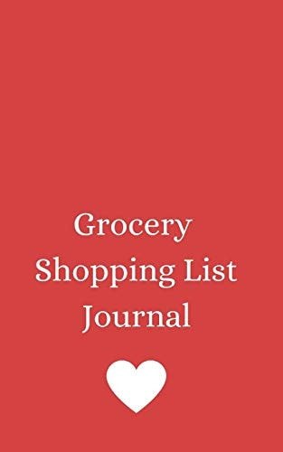 Grocery Shopping List Journal Blank Lined Check List-Mauve Red-100 Pages 5 X 8