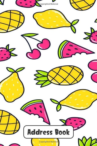 Address Book Cute Watermelon Lemon Design - Address Telephone Book Alphabetical Organizer with A-Z Index