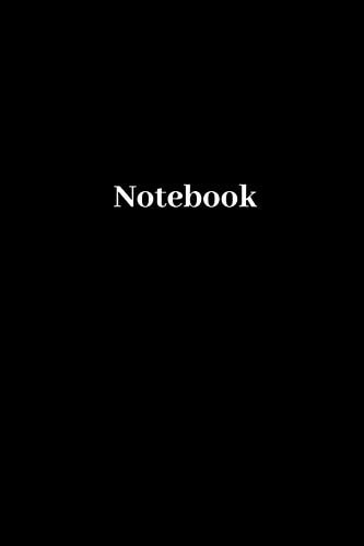 Notebook Unruled Black Notebook