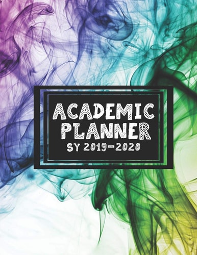 Academic Planner July 2019 - September 2020 Monthly and Weekly Agenda Organizer for Teachers, Students, Moms, and Educators in the US and Europe - Fine Arts and Science