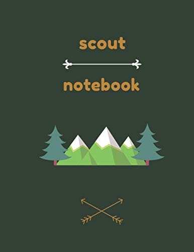 Scout Notebook Small Journal for Recording Camp Notes, Thoughts, Ideas, Half Blank for Sketching Or Doodling, Half LIned for Thoughts, Ideas, Gift for Camper