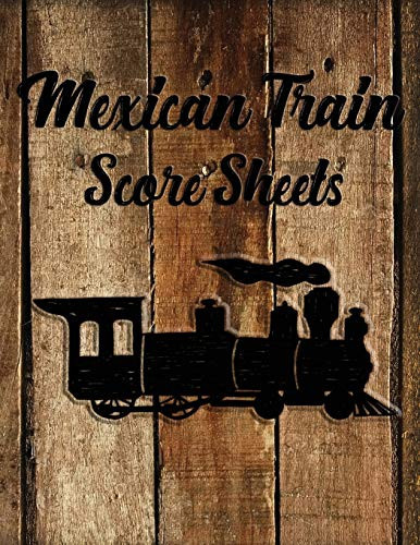 Mexican Train Score Sheets Scorecard Book Scorepad for Dominoes Tally Cards, Chicken Foot 8.5" X 11", 118 Pages