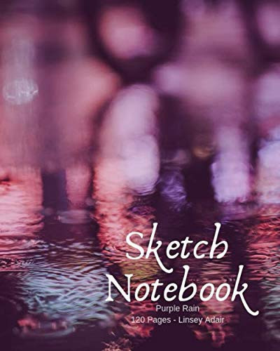 Sketch Notebook - Purple Rain - 120 Pages