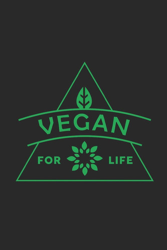 Vegan for Life Fr Veganer Notebook Vegan Journal Veganism 6x9 Kariert Squared