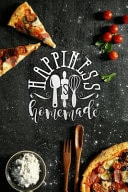 Happiness Is Homemade Pizza Blank Cookbook Recipes with Table of Contents - Recipe Journal to Write in Gift for Women, Girls and Mom for Mothers Day