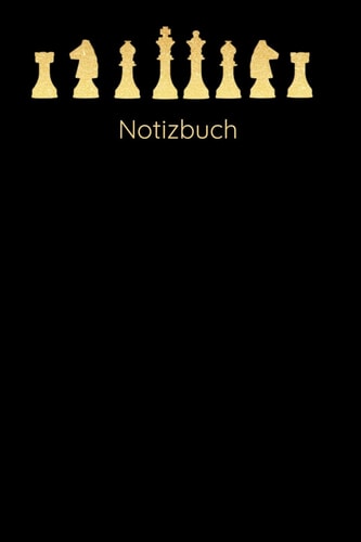 Notizbuch Schachfiguren, Blanko Notizheft Fr Schachspieler, Minimalistisches Cover Design