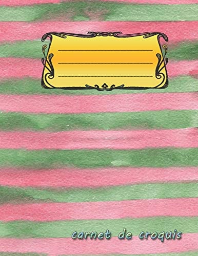 carnet de croquis bloc-notes vierge - format A4 - 112 pages - bloc-notes avec registre - idéal comme agenda, carnet de croquis, carnet de croquis, carnet à dessin ou cahier à colorier vide - modèle aquarelle 3