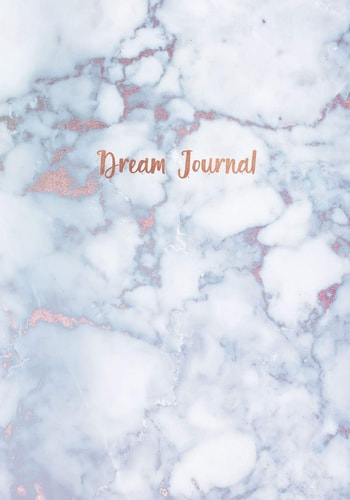 Dream Journal Radiant Moonstone, White Grey Marble Dream Diary, Gift for Girls (7x10 - 100 Pages)