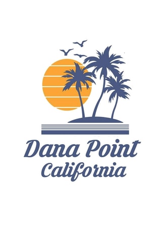 Dana Point California Beach Notebook Lined Wide Ruled Paper Stylish Diary Vacation Travel Planner 6x9 Inches 120 Pages
