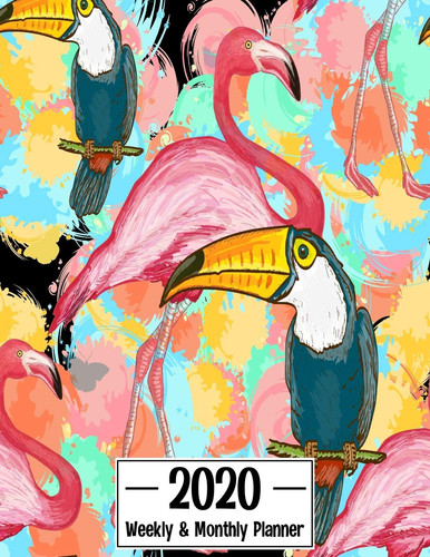 2020 Weekly & Monthly Planner: Calendar Schedule Organizer Agenda | Cute Flamingo Toucan Colorful Animal Cover | January 2020 through December 2020 (8.5 x 11 Series 2020 Dreamly Planners)