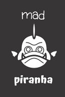 Mad Piranha Small Lined Piranha Notebook / Travel Journal to Write in (6'' X 9'') 120 Pages