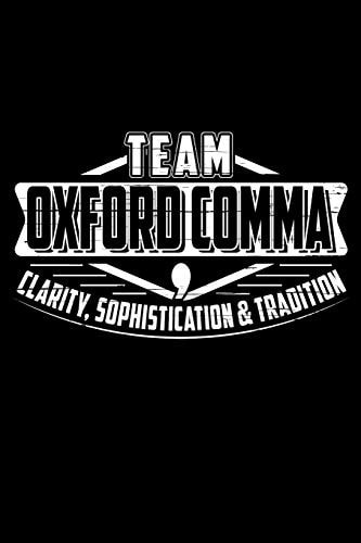 Team Oxford Comma 120 Seiten (6x9 Zoll) Notizbuch Kariert Für Komma Freunde I Rechtschreibung Kariertes Notizheft I Grammatik Notizblock I Deutsch Notizplaner