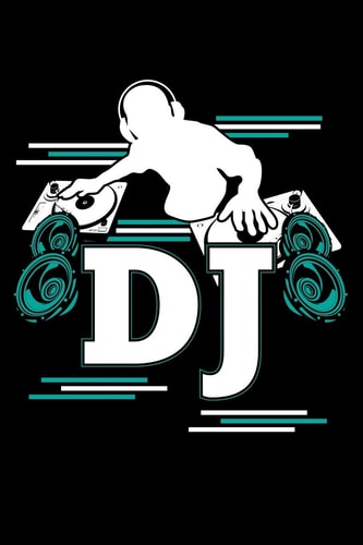 DJ 120 Seiten (6x9 Zoll) Notizbuch Kariert Für Schallplatte Freunde I Vinyl Kariertes Notizheft I DJ Notizblock I Plattenspieler Notizplaner